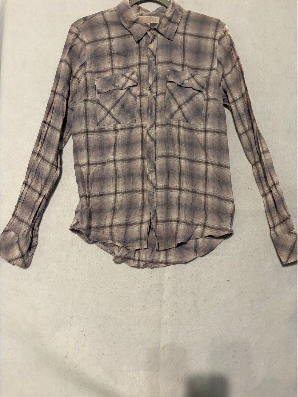 True Religion Red Plaid Button-Up Shirt